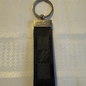 Louis Vuitton Black and Silver Keyring